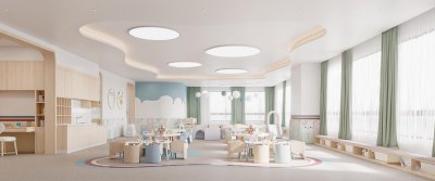 现代幼儿园教室3D模型下载